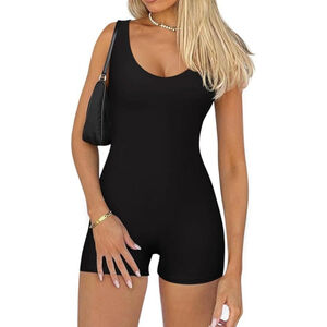 Adreamly Women’s Summer 2024 sleeveless Scoop Neck Rompers Jumpsuit